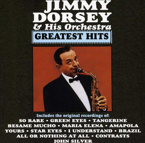 Jimmy Dorsey album cover featuring a portrait of the musician with his saxophone.