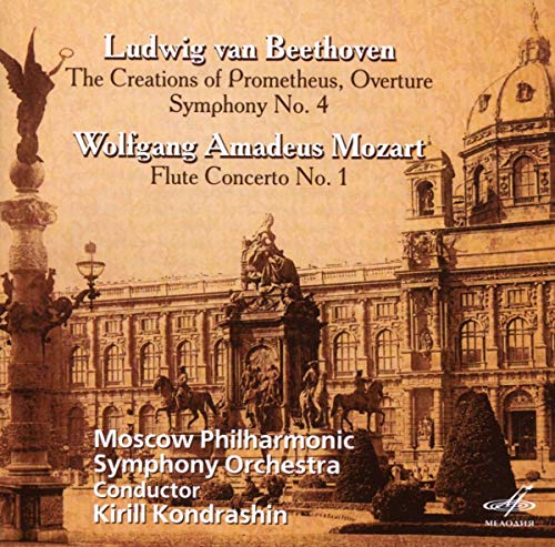 CD cover featuring classical composers Beethoven and Mozart, with a Moscow cityscape.