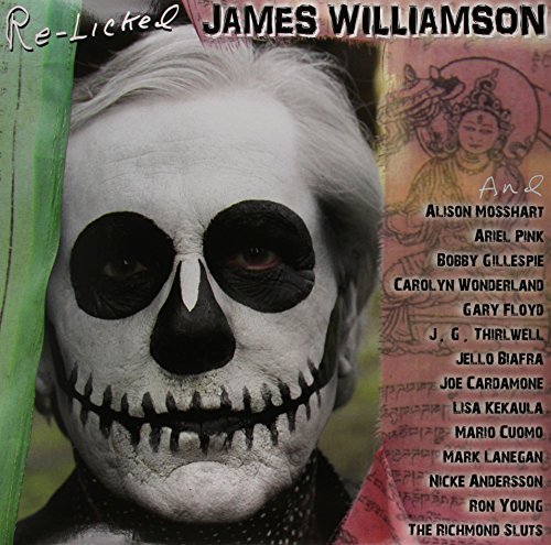Album cover: skull face paint with list of featured artists.