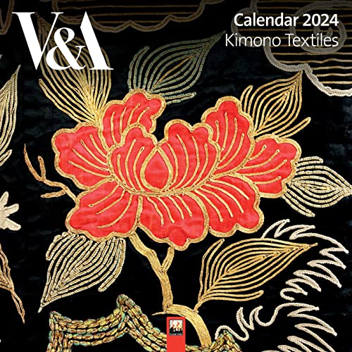V&A: Kimono Textiles Wall Calendar 2024 (Art Calendar): Original Flame Tree Publishing-Kalender [Kalender]