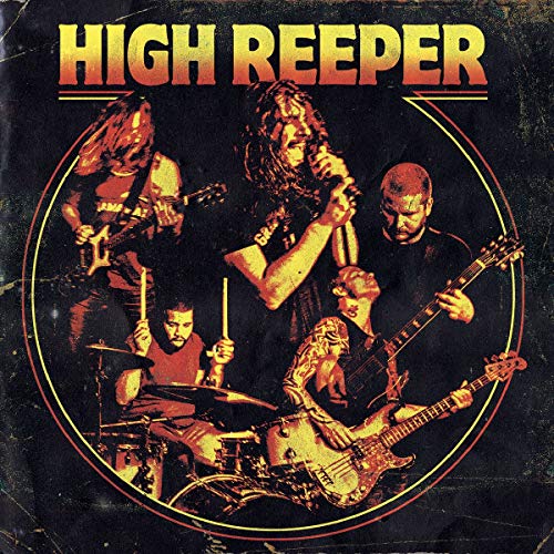 CD cover for High Reeper, featuring a band performing live.