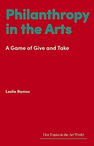 Red book cover with white and teal text: "Philanthropy in the Arts.