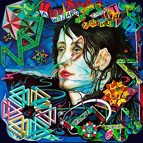 Album cover for Todd Rundgren’s “Wizard A True Star” with colorful, surreal imagery.