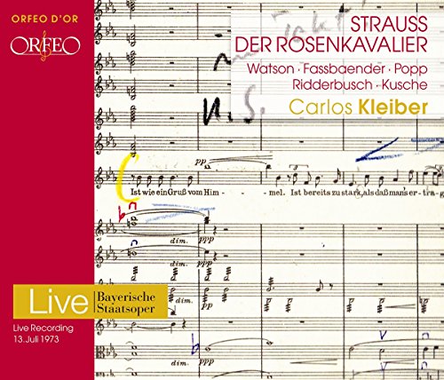 CD cover for Strauss’ “Der Rosenkavalier” featuring musical score imagery.