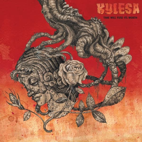 Kylesa album cover: a detailed, textured illustration of a bust with floral elements.