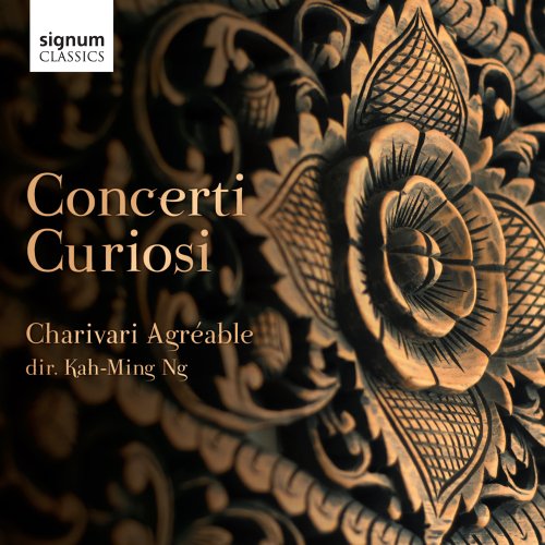 CD cover for "Concerti Curiosi" by Kah-Ming Ng, featuring floral design.