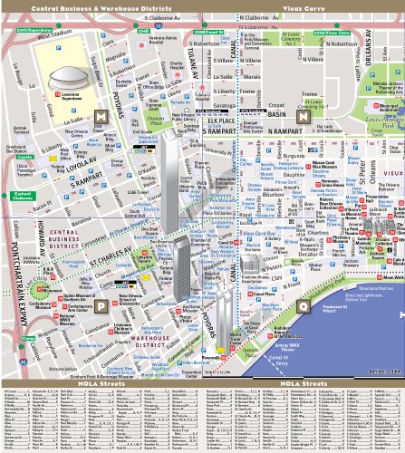 Streetsmart New Orleans by VanDam : Laminated pocket size City Street & Freeway Map to New Orleans
