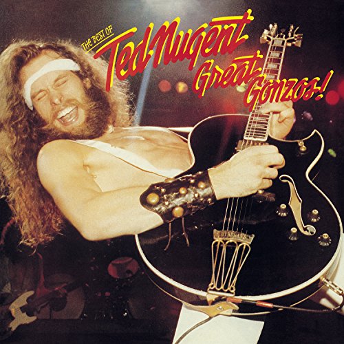 Ted Nugent album cover featuring a shirtless musician playing guitar.