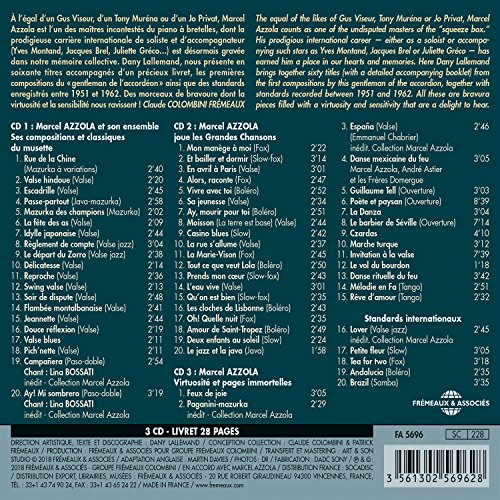 Marcel Azzola - 1951-1962 Ses Compositions. Les Classiques Du Musette. Les Grandes Chansons. Virtuosite Et Pages Immortelles. Les Standards Internationaux [CD]