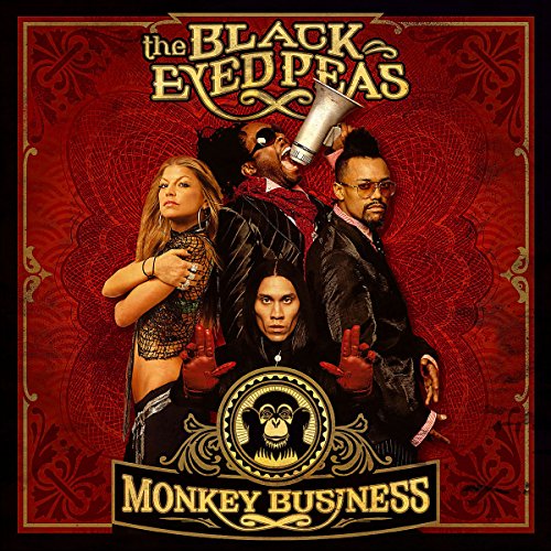 Black Eyed Peas album cover, “Monkey Business,” featuring the band members.