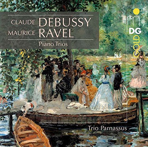 CD cover featuring an impressionistic painting of people in a park.