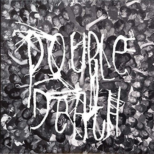 Black and white album cover with a crowd and text "DOUBLE DEATH".