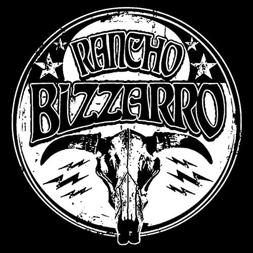 Black and white circular logo with skull and "Rancho Bizzarro" text.