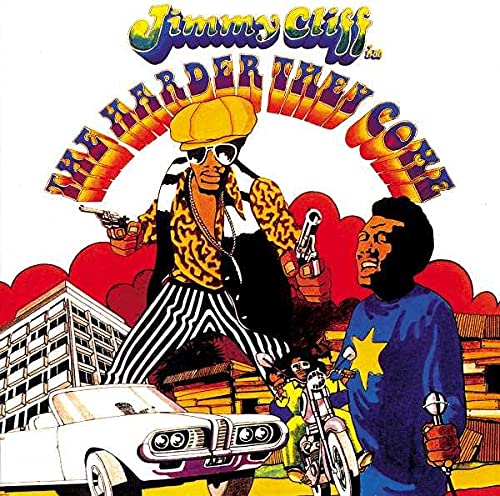 CD cover for Jimmy Cliff’s “The Harder They Come” with illustrated artwork.