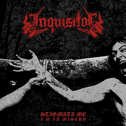 Dark album cover with distressed text and a graphic of outstretched hands.