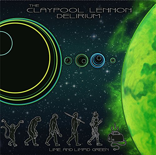 Album cover for Claypool Lennon Delirium, featuring cosmic imagery and evolution.