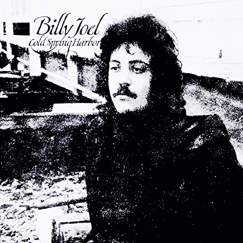 Black and white album cover featuring portrait of Billy Joel.
