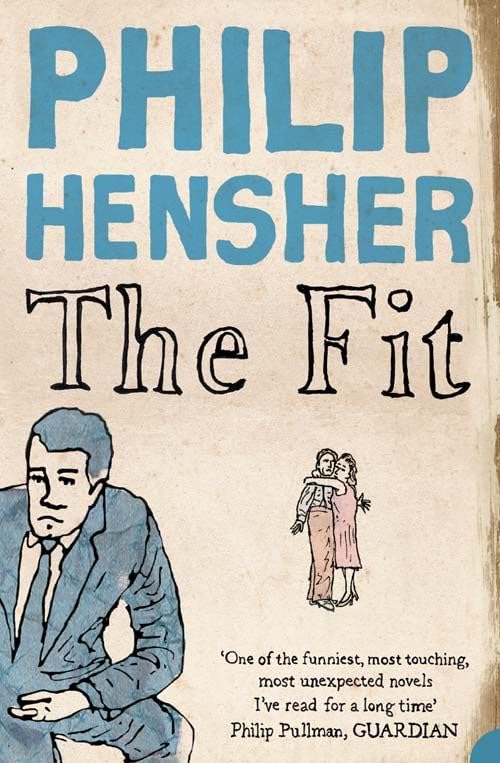 Book cover for “The Fit” by Philip Hensher with illustrated figures.