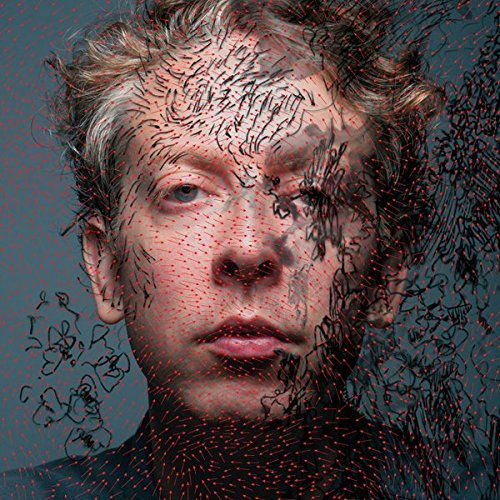 Album cover: portrait of a person with red line art overlay.