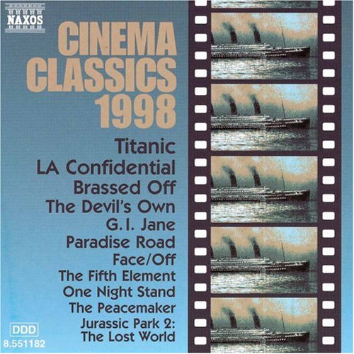 CD cover for “Cinema Classics 1998” featuring film stills in a filmstrip.