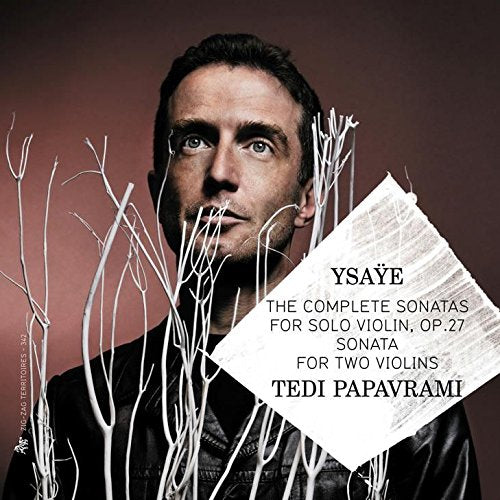 CD cover featuringC featuring a man's portrait behind white branches with album text.