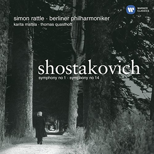 CD cover for Shostakovich symphonies with a forest path image.