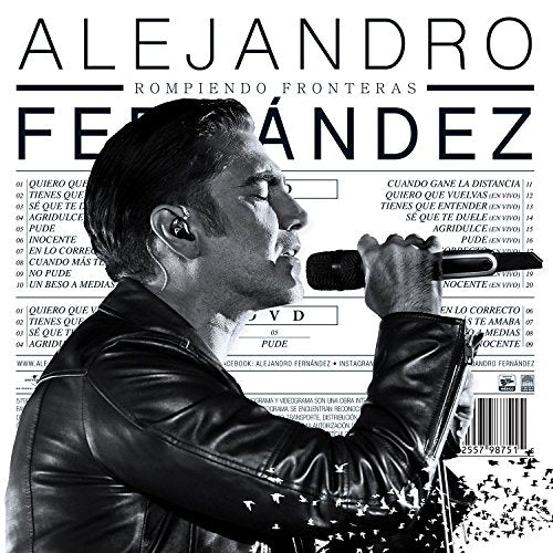 Alejandro Fernández album cover: "Rompiendo Fronteras" with artist portrait.