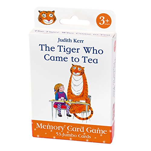 Card game box featuring a tiger and girl from "The Tiger Who Came to Tea".