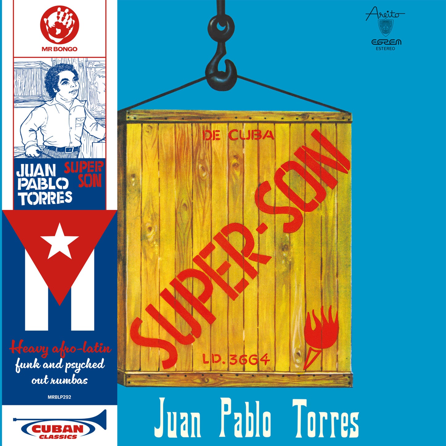Vinyl record cover for Juan Pablo Torres’ “Super Son” with Cuban imagery.