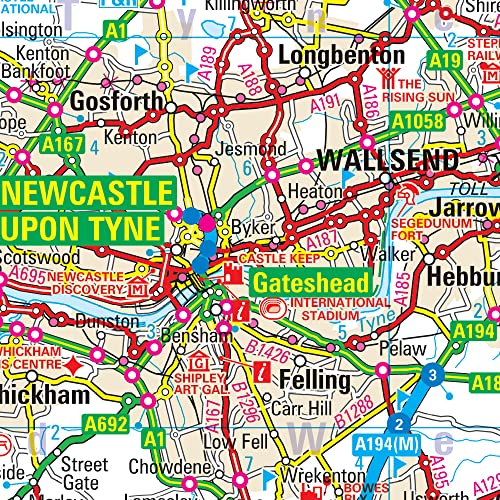 2023 Philip's Easy to Read Road Atlas Britain