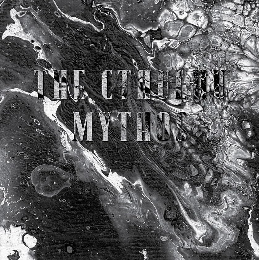 Album cover with swirling black and white abstract art, title text overlay.