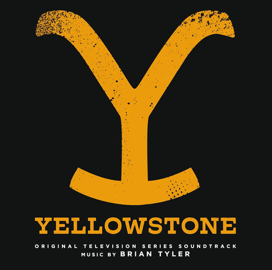 Yellowstone soundtrack vinyl cover featuring a distressed orange Y logo on a black background.