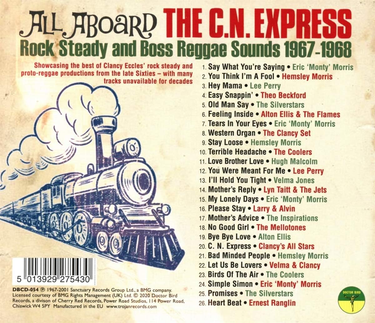 Various Artists - All Aboard The C.N. Express: Rock Steady And Boss Reggae Sounds 1967-1968 [CD]