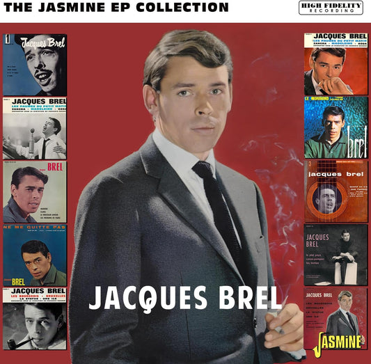 CD cover for Jacques Brel’s “Jasmine EP Collection” featuring portrait photos.