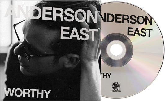CD cover for Anderson East’s “Worthy,” featuring a black and white portrait.