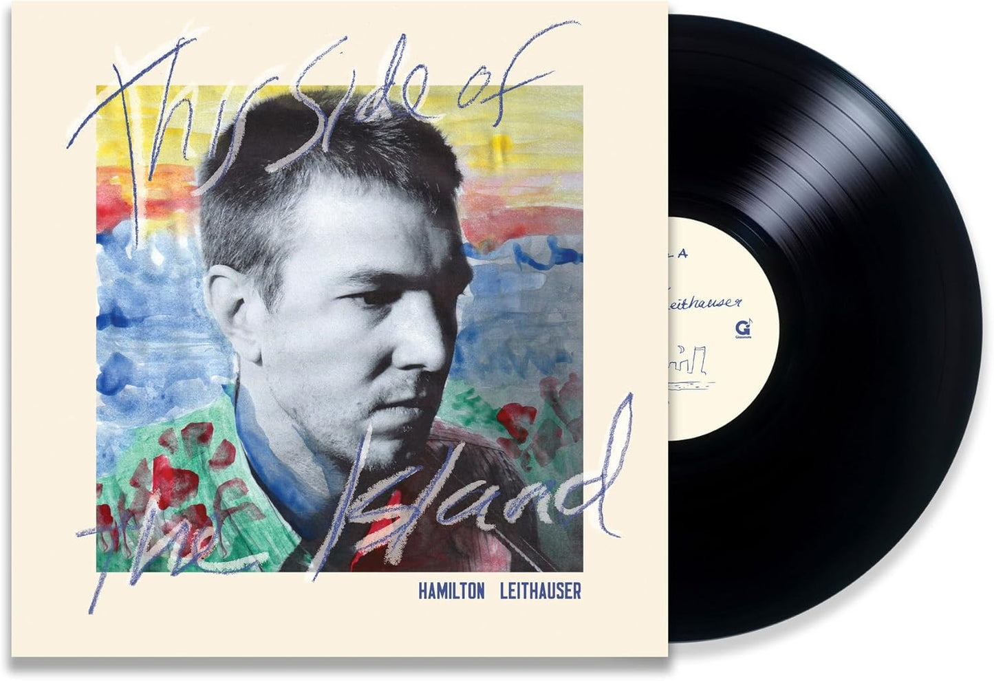 Vinyl record and cover featuring a portrait of Hamilton Leithauser over watercolor art.