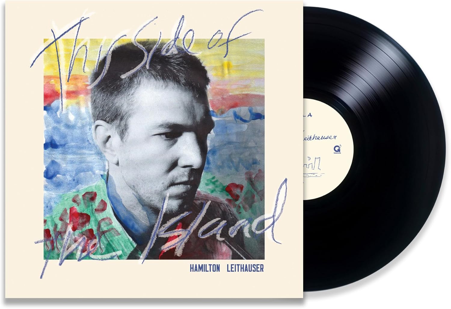 Vinyl record and cover featuring a portrait of Hamilton Leithauser over watercolor art.