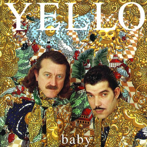 “Yello - Baby” CD cover: two men with ornate, patterned background.