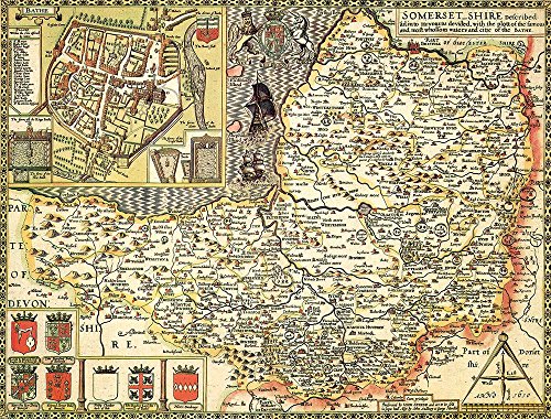 Somerset Historical 1610 Map 1000 Piece Puzzle