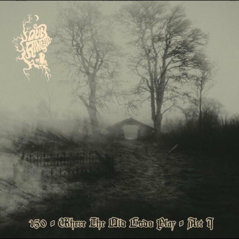 Vinyl record cover: foggy landscape with bare trees and a small building.