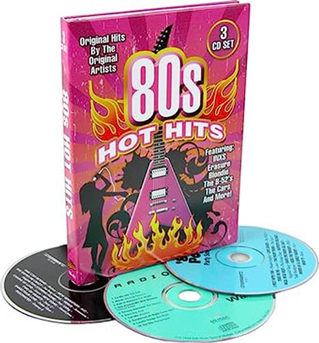 Three-disc CD set titled “80s Hot Hits” with a guitar graphic.