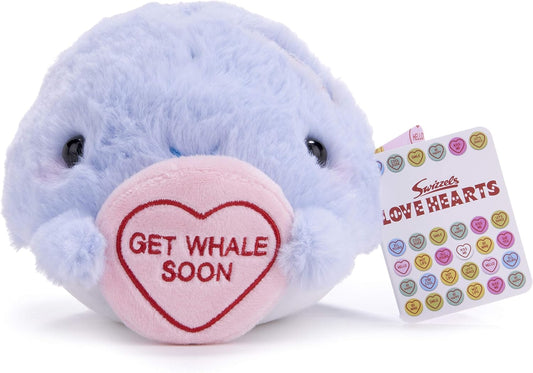 Love Hearts 7" Get Whale Soon Plush Gift