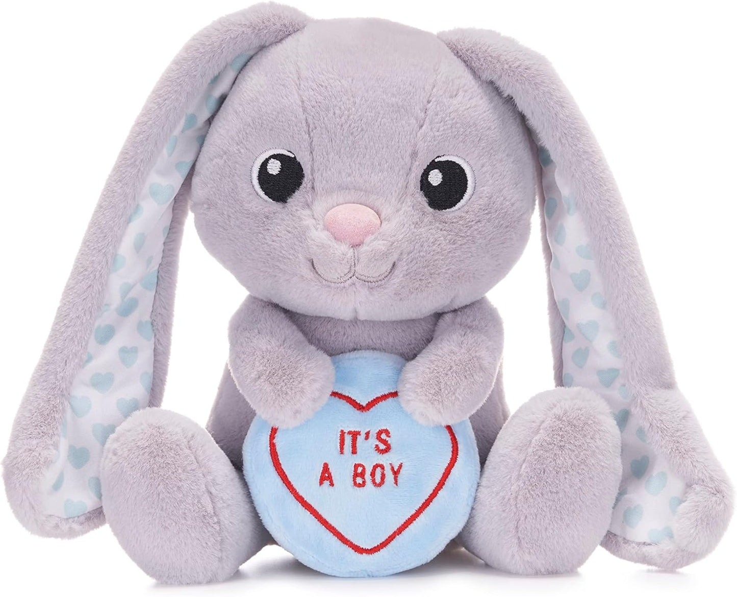 Love Hearts 7" Baby Boy Bunny Plush Gift
