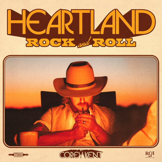 CD cover: Corey Kent in a cowboy hat, rural landscape background.