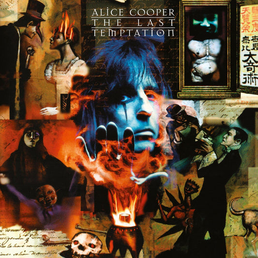 "A surreal, collage-style album cover featuring a central figure with a fiery hand."