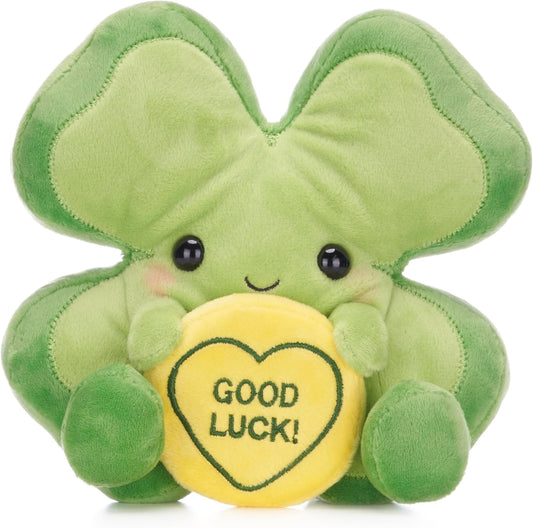 Love Hearts 7" Good Luck Clover Plush Gift