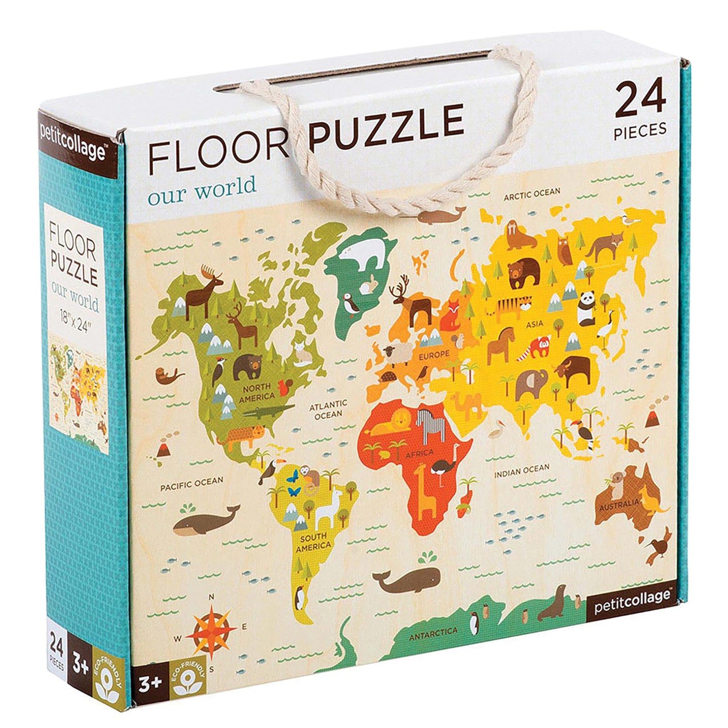 Petit Collage Floor Puzzle | Our World