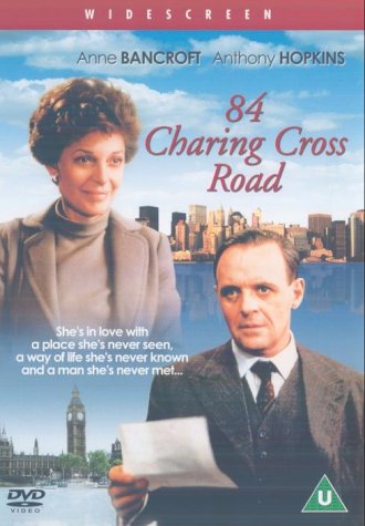 DVD cover for 84 Charing Cross Road featuring Anne Bancroft and Anthony Hopkins.
