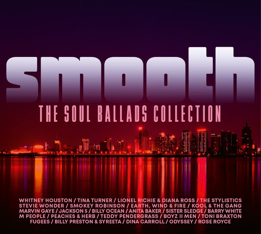 CD cover for “The Soul Ballads Collection” with a city skyline.