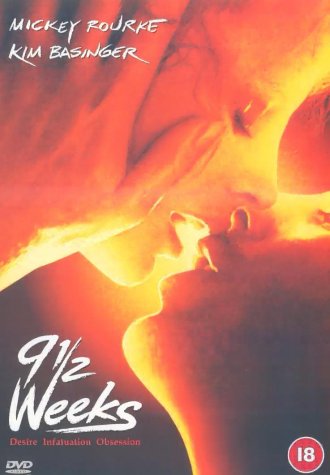 DVD cover for "9 1/2 Weeks" featuring a close-up of two faces.